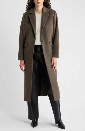 Nordstrom One-Button Wool Blend Coat