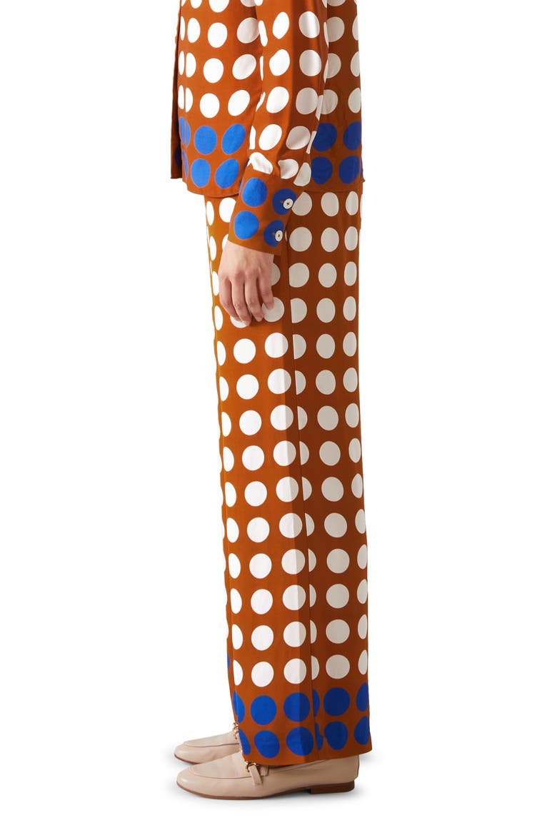 Elise Polka Dot Wide Leg Pants, Alternate, color, GOLD MULTI