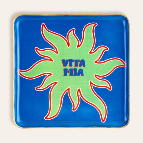 Agra Vita Mia Patterned Square Metal - Curated Decor