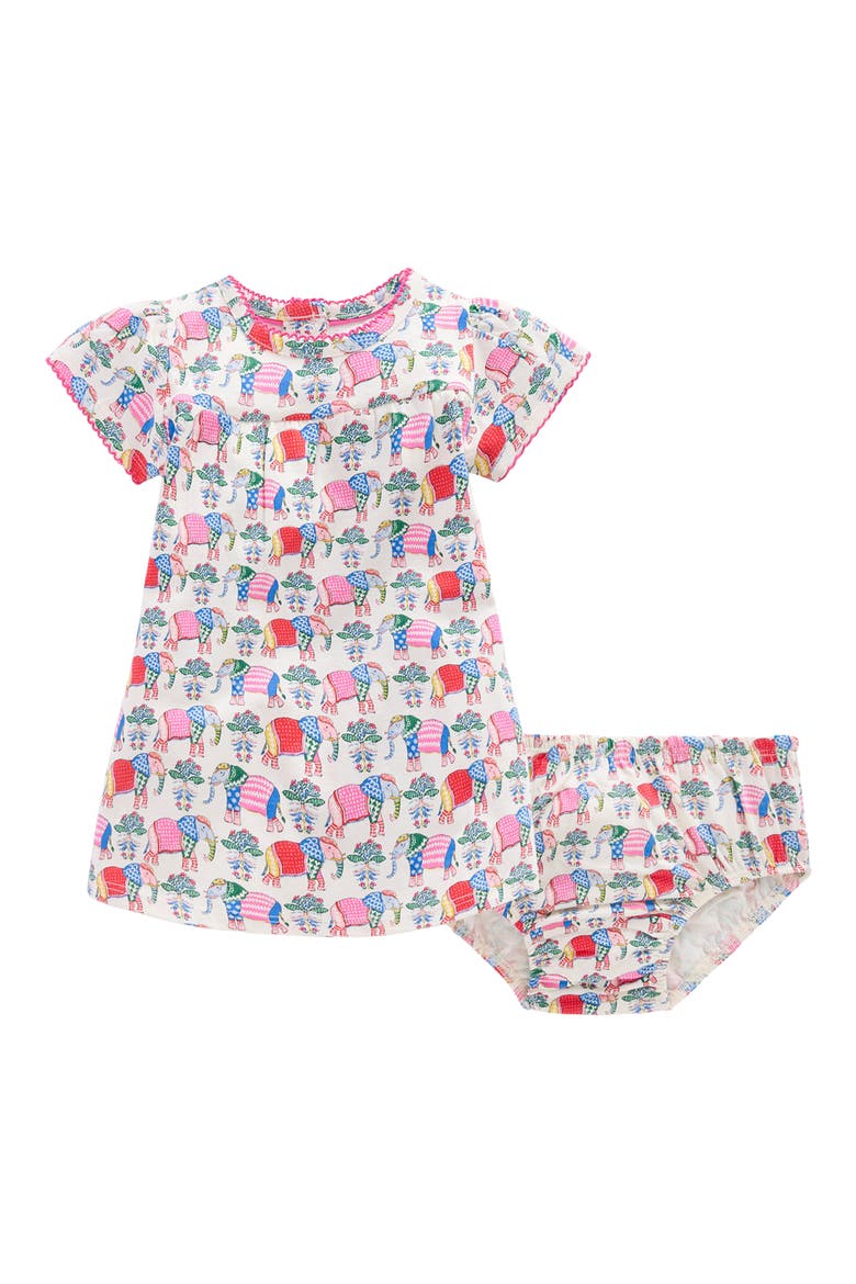 Gathered Jersey Dress, Main, color, MULTI SMALL ELEPHANT