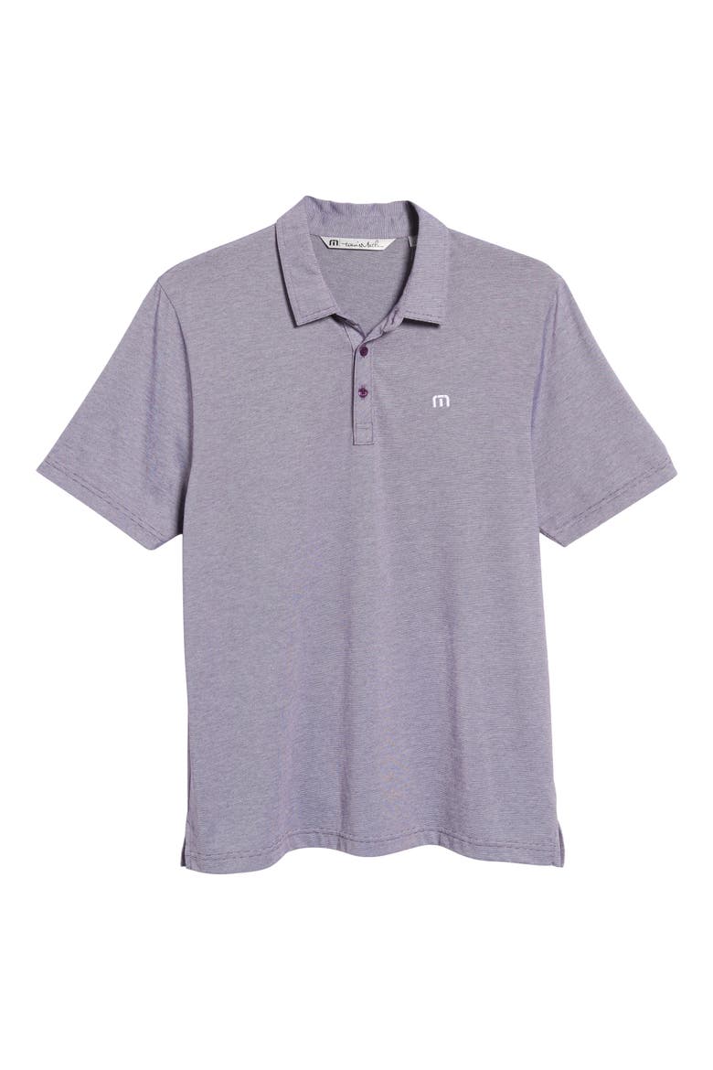 The Zinna Slub Piqué Polo, Alternate, color, BLACKBERRY CORD/WHT