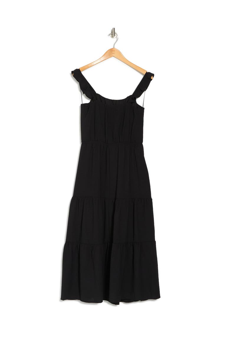 SUPERFOXX Ruffle Strap Tiered Midi Dress, Alternate, color,