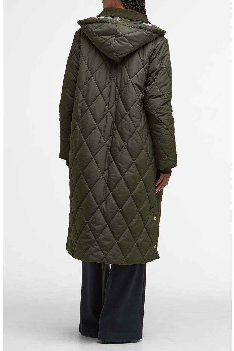 Meredith Quilted Coat, Alternate, color, OLIVE/ ANCIENT TARTAN
