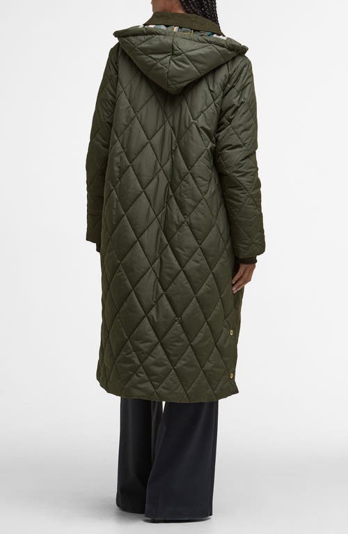 Barbour Meredith Quilted Coat In Green
