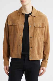 Emporio Armani Perforated Goatskin Suede Jacket