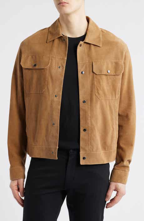 Emporio Armani Perforated Goatskin Suede Jacket