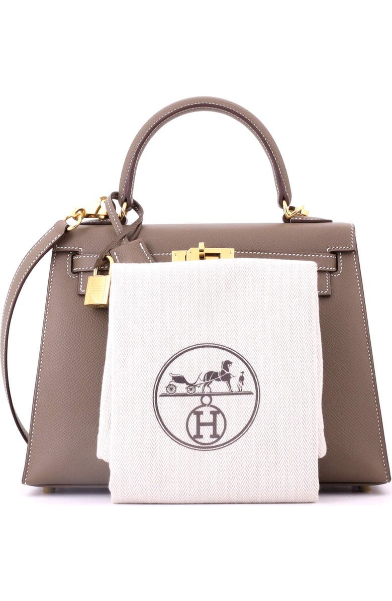 Pre-Owned Hermes Kelly Handbag Grey Epsom with Gold Hardware 25, Alternate, color, Etoupe