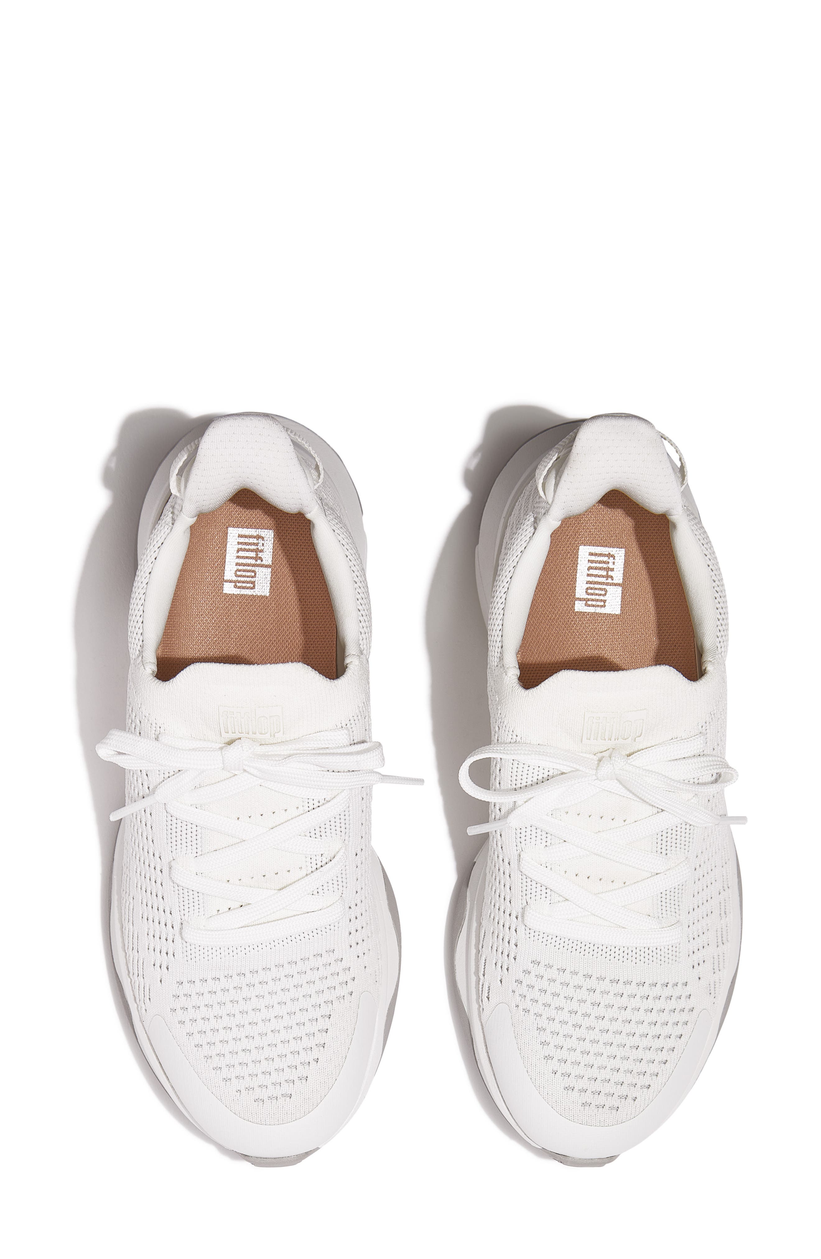 FitFlop Vitamin Knit Sport Sneaker, Alternate, color, Urban White/ Tiptoe Grey