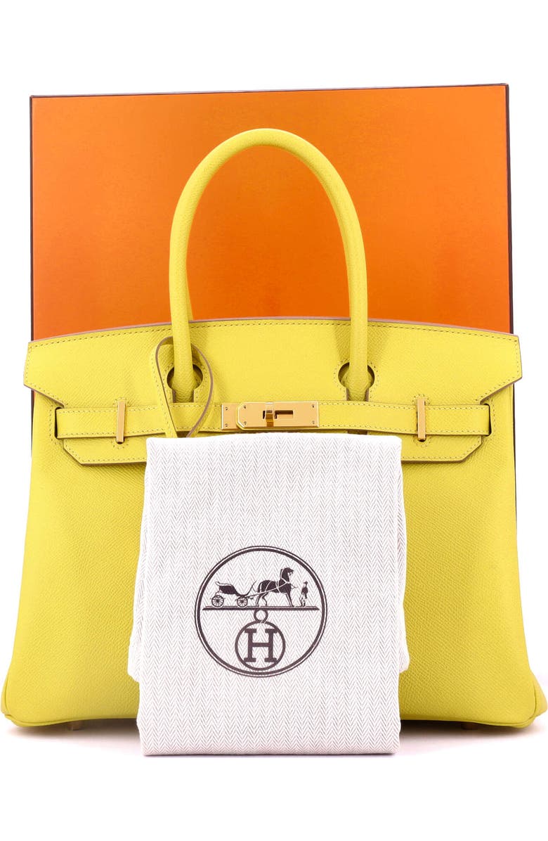 Pre-Owned Hermes Birkin Handbag Yellow Epsom with Gold Hardware 30, Alternate, color,