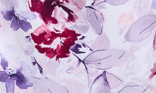 Connected Apparel Gathered Long Bell Sleeve Dress In Multi