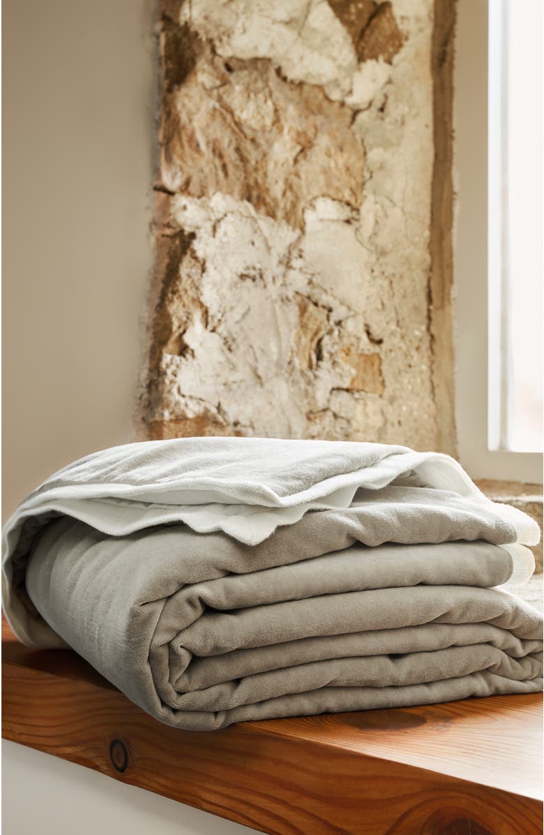 CHRISTY Eltham Luxury Velvet Cotton Bedrunner, Alternate, color, Sand