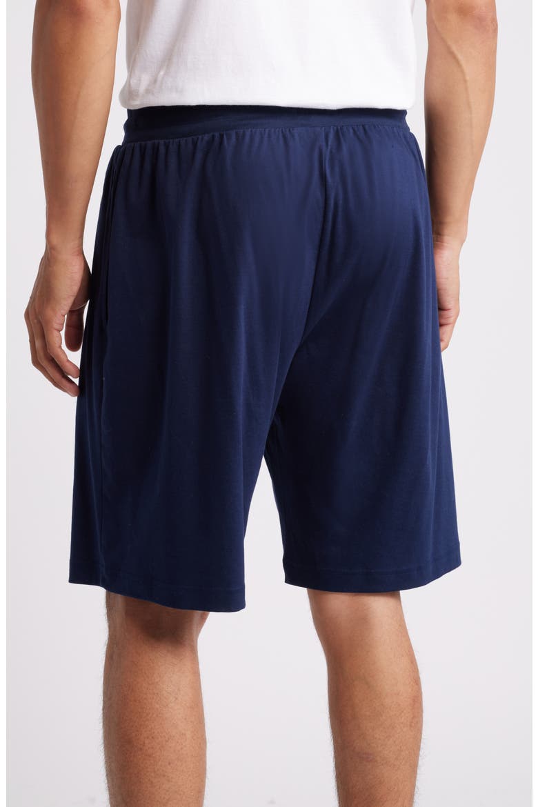 Mercerized Cotton Pajama Shorts, Alternate, color, CLASSIC NAVY/GOLD