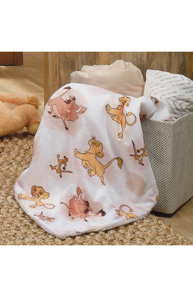 Lambs & Ivy Disney Baby Lion King Safari Soft White Fleece Baby Blanket, Alternate, color, White