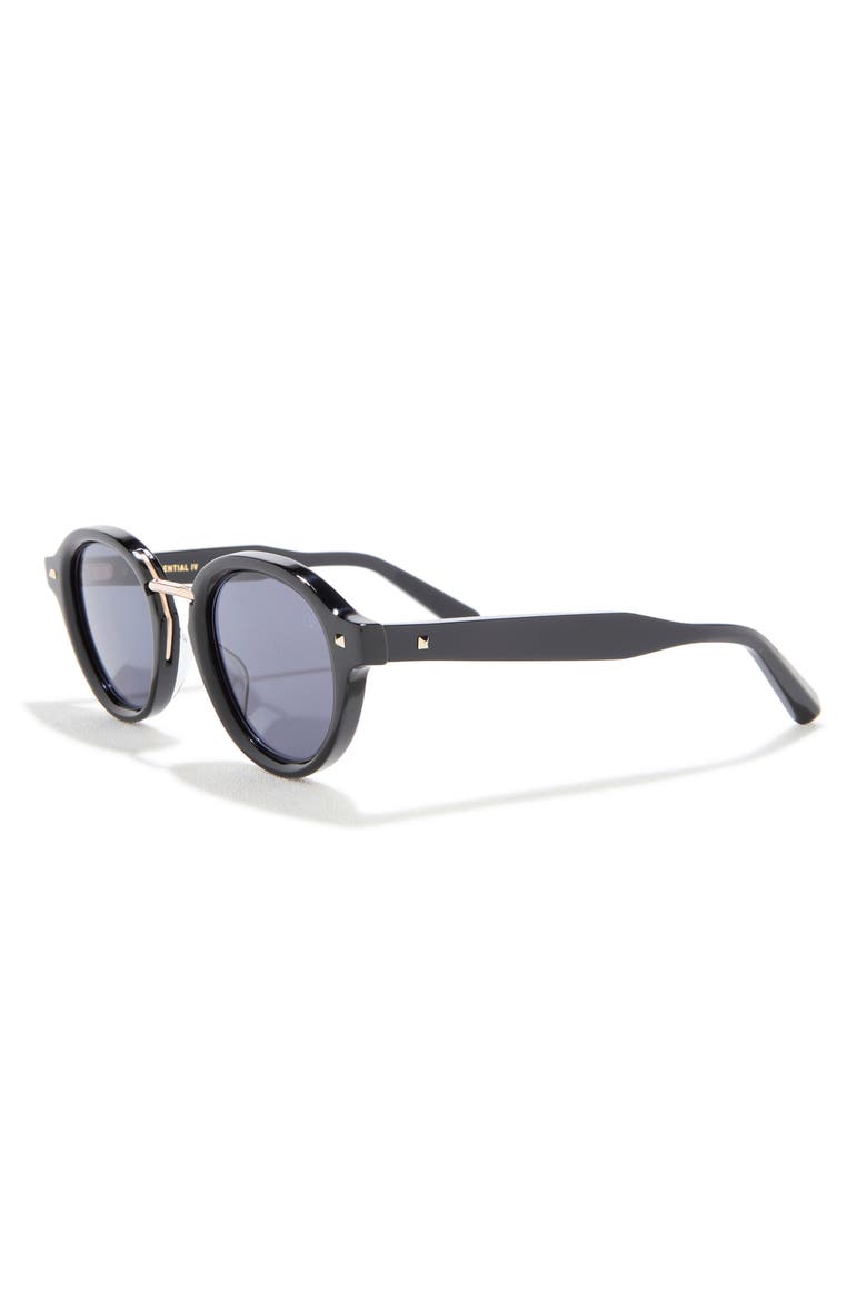 46mm Round Sunglasses, Alternate, color, BLACK BLACK GREY
