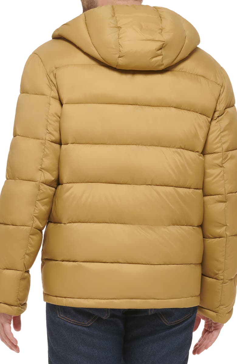 Cole Haan Signature Hooded Nylon Puffer Jacket, Alternate, color, Sand