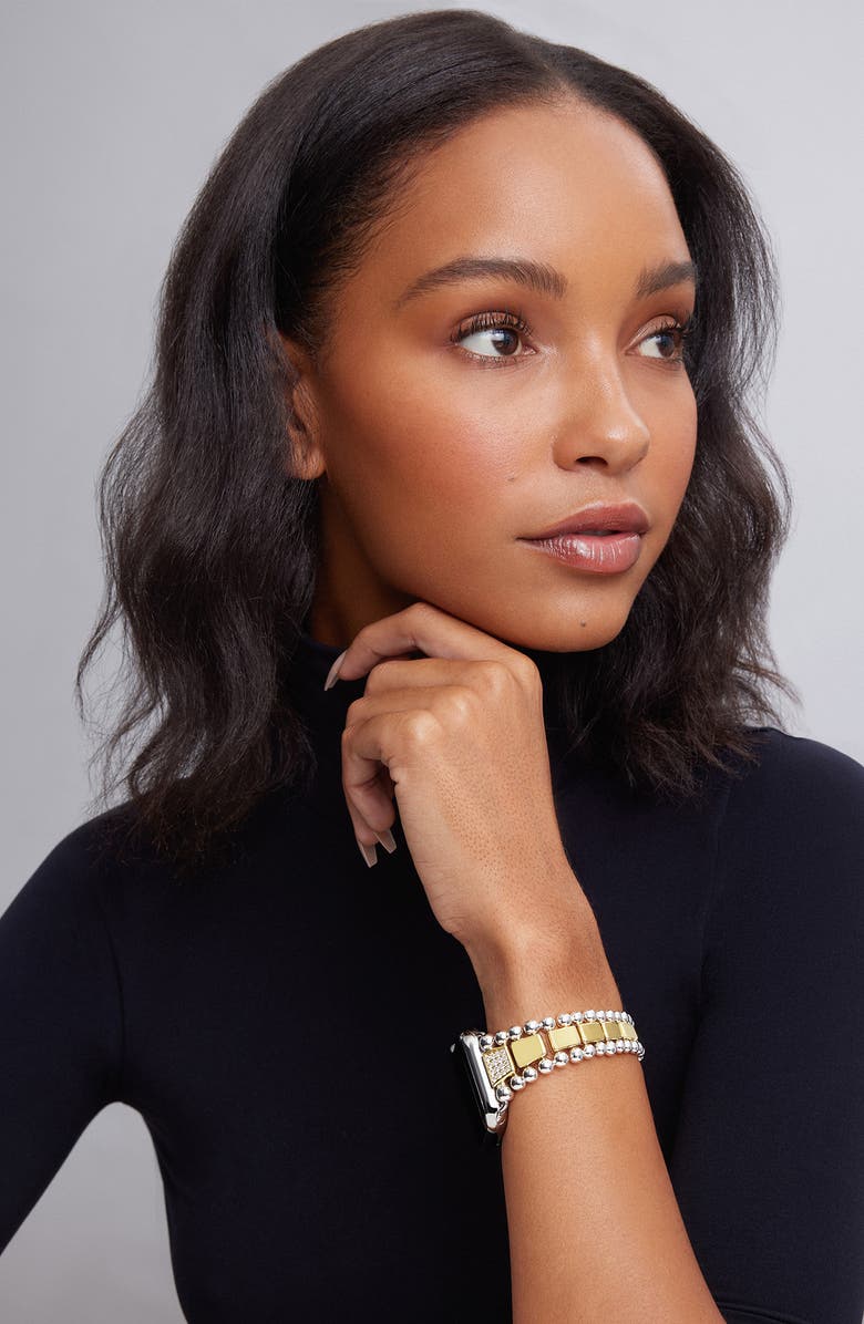 LAGOS Smart Caviar Diamond Apple Watch<sup>®</sup> Watchband, Alternate, color, Two-Tone