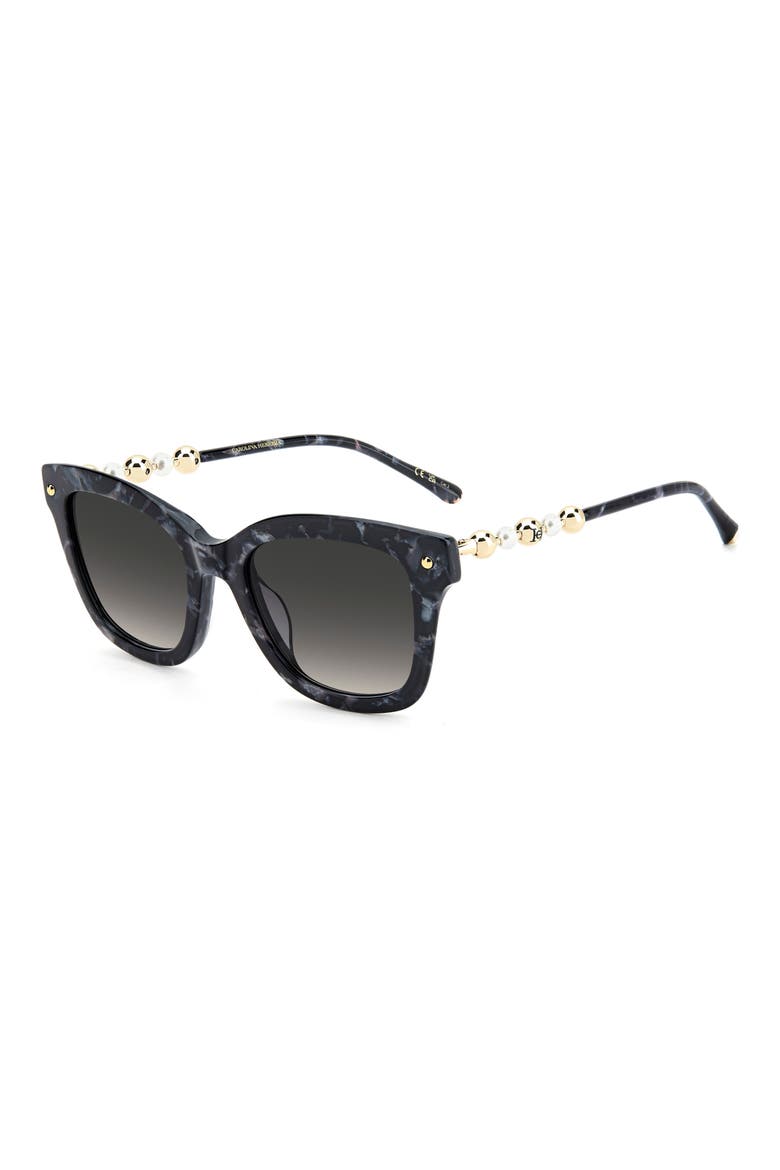HER 0407/G/S 51mm Gradient Rectangular Sunglasses, Alternate, color, BLACK MARBLE/ DARK GREY SF