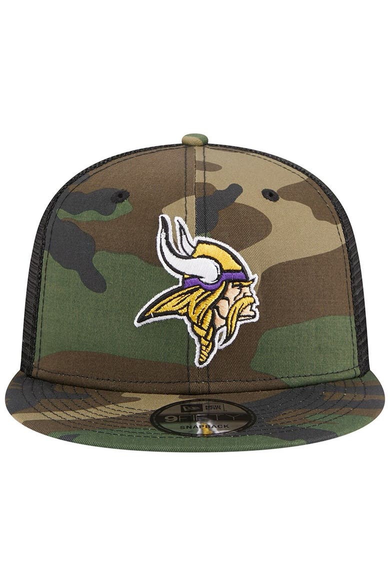 Men's New Era Camo Minnesota Vikings  Main Trucker 9FIFTY Snapback Hat, Alternate, color, Camo