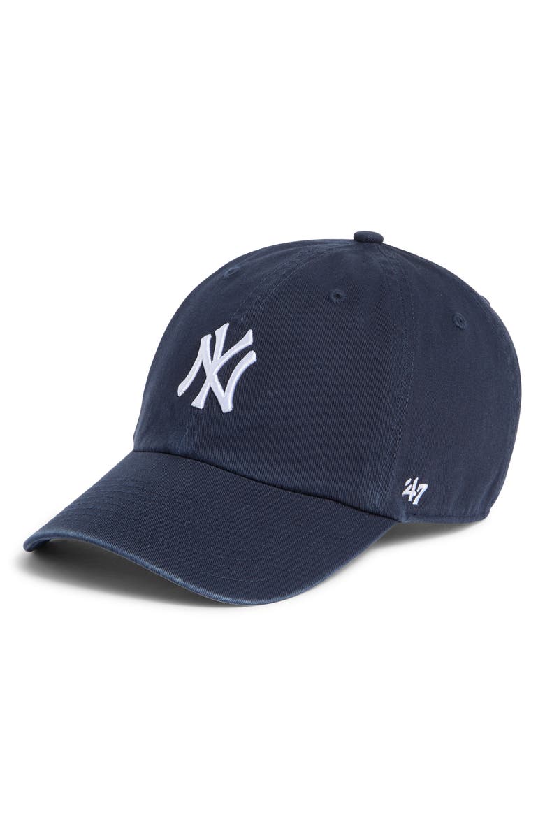 Sporty & Rich New York Yankees Cotton Baseball Cap, Main, color, 