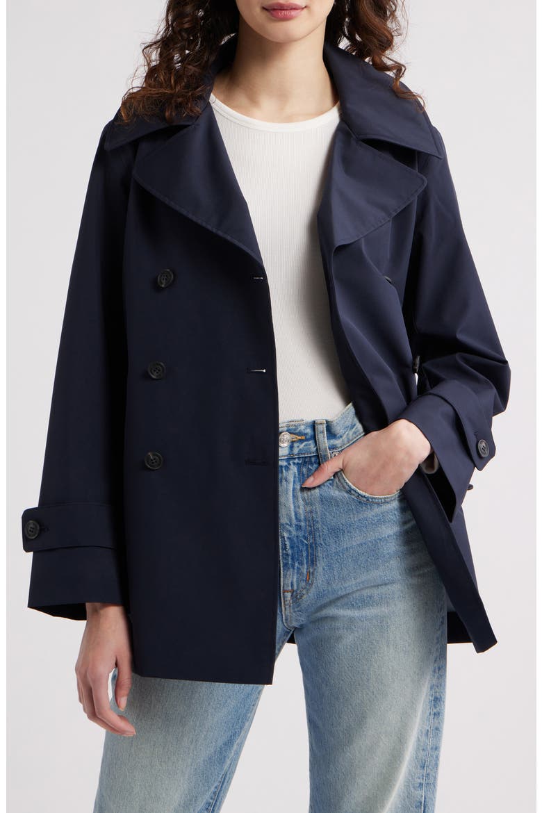 Sofi Water Resistant Trench Coat, Alternate, color, BLUE BLACK