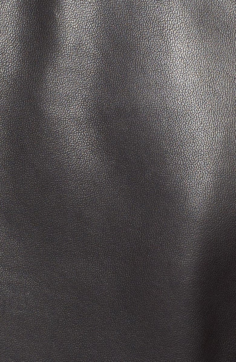 Classiques Entier<sup>®</sup> Asymmetrical Zip Fitted Leather Jacket, Alternate, color,