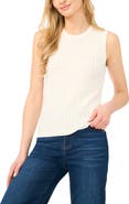 Halogen® Cable Stitch Cotton Sweater Tank