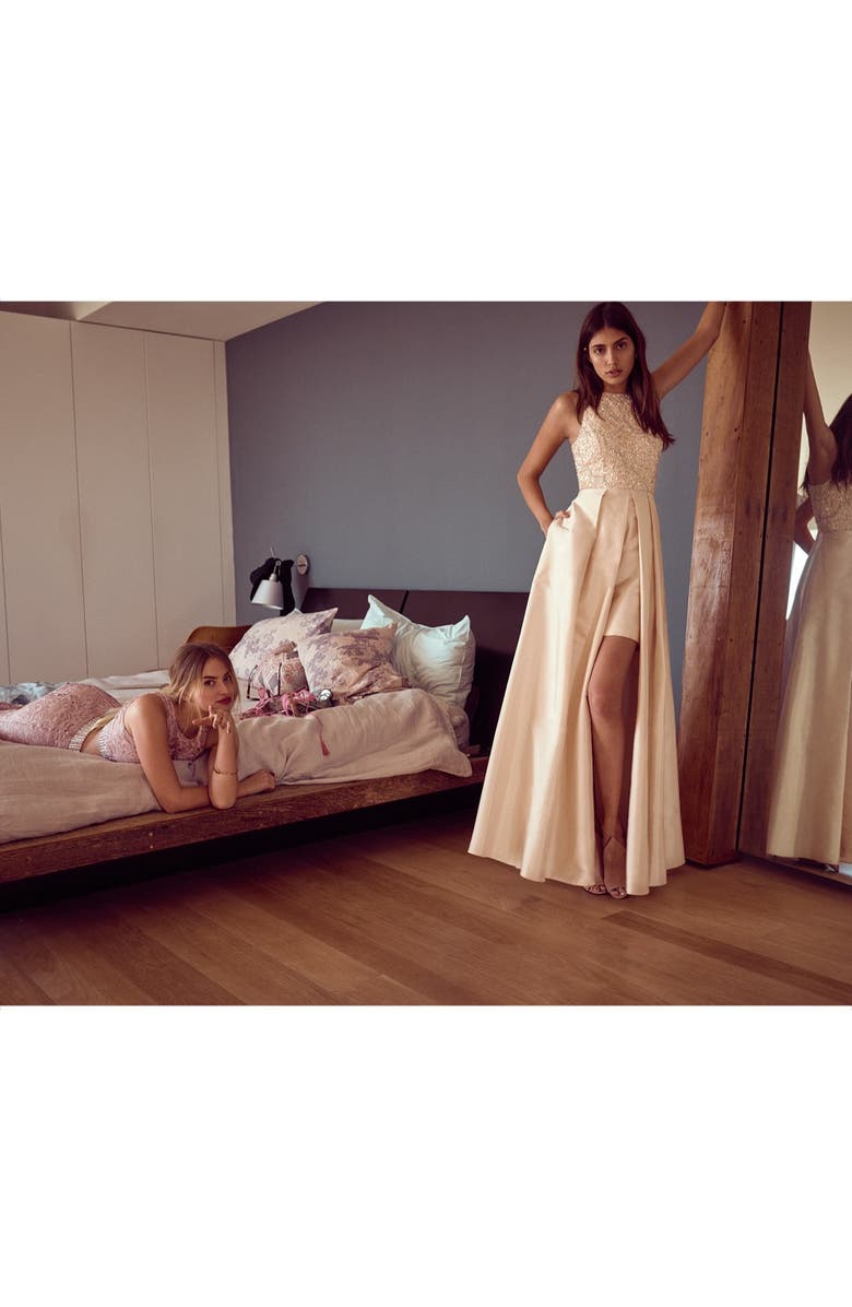 Adrianna Papell Embellished Taffeta Ballgown, Alternate, color, 