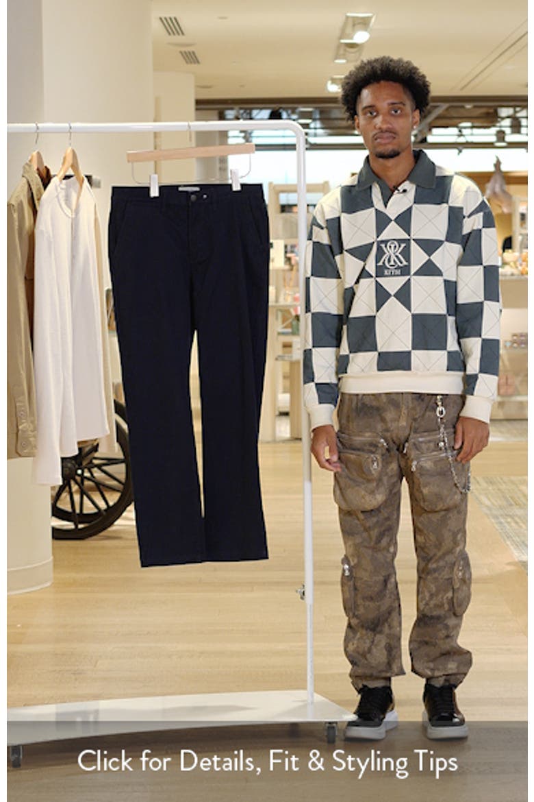 Slim Fit Flat Front Sateen Twill Chinos video