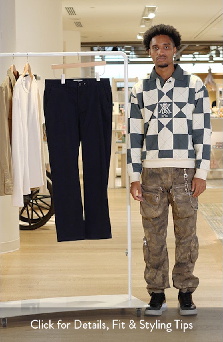 Slim Fit Flat Front Sateen Twill Chinos, sales video thumbnail