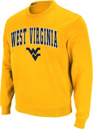 COLOSSEUM Men's Colosseum Gold West Virginia Mountaineers Arch & Logo Crew Neck Sweatshirt