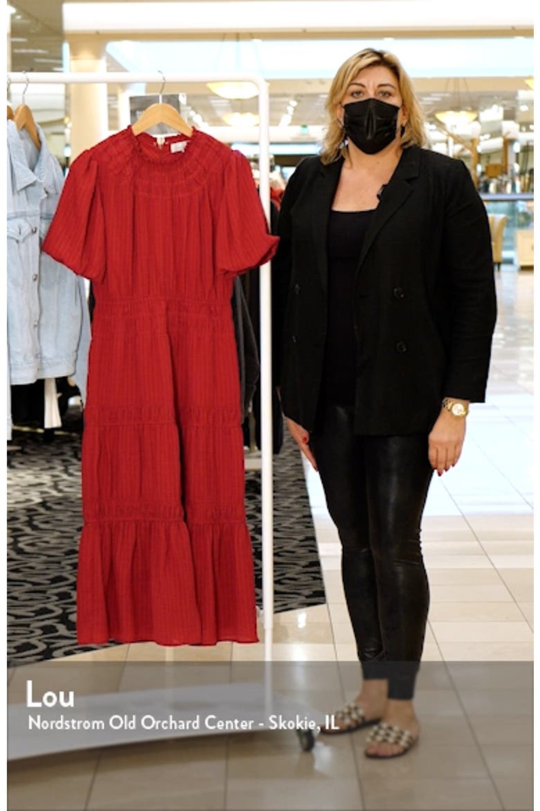 Vero Texutred Smock Detail Midi Dress video