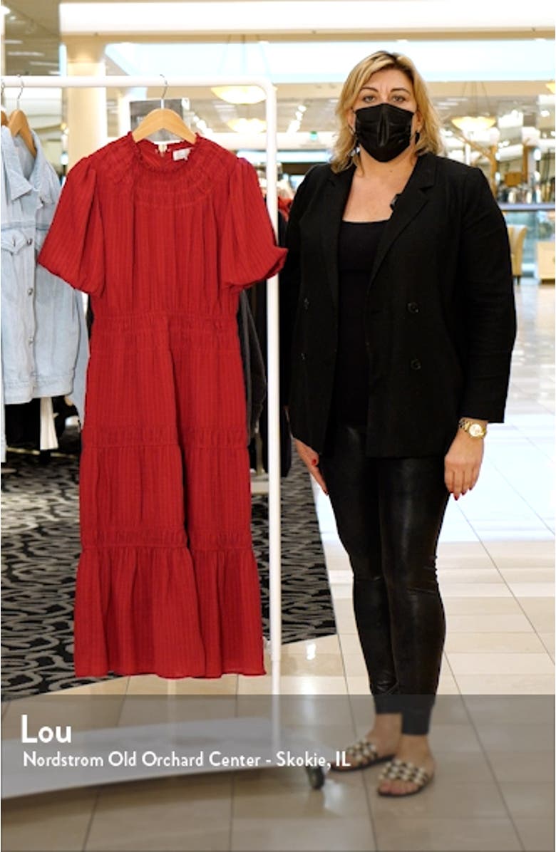 Vero Texutred Smock Detail Midi Dress, sales video thumbnail