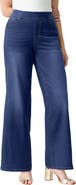 Roaman's Plus Size 360&Deg; Stretch Wide Leg Jean