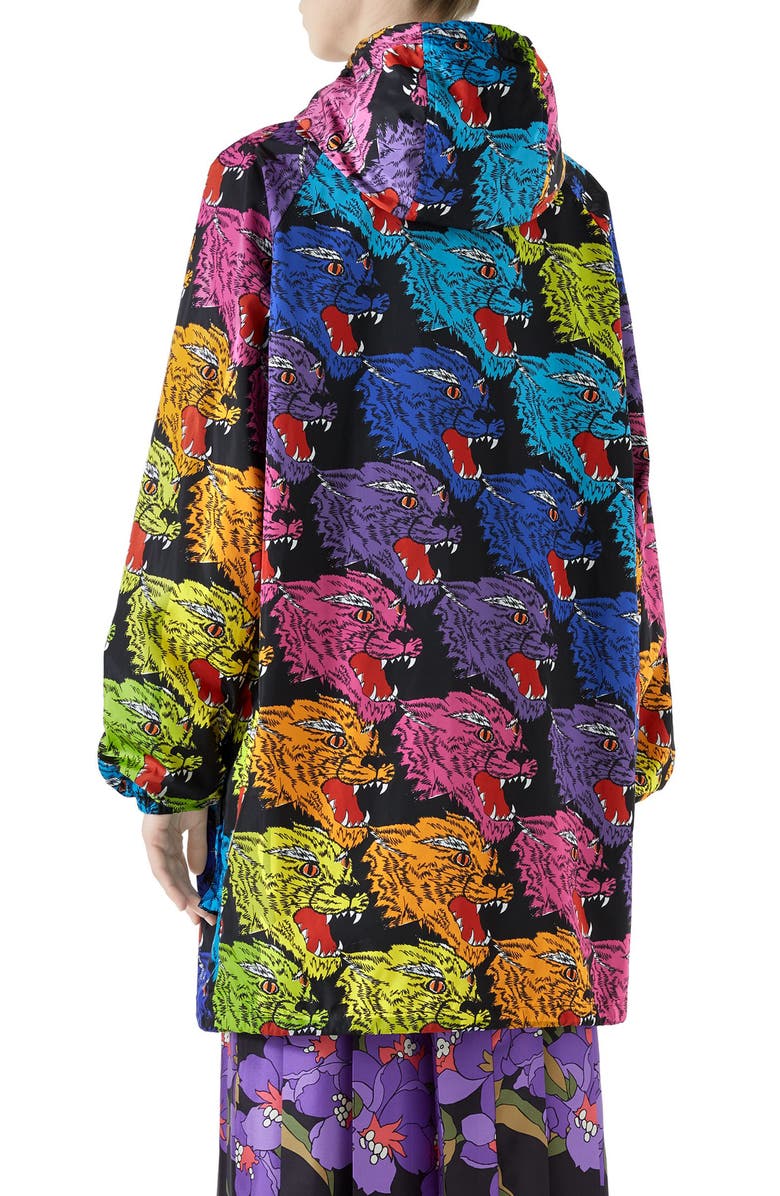 Gucci Rainbow Panther Hooded Jacket, Alternate, color, 