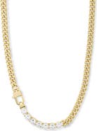Melinda Maria Julian Loves Cubic Zirconia Frontal Necklace