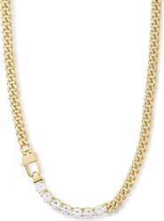 Melinda Maria Julian Loves Cubic Zirconia Frontal Necklace