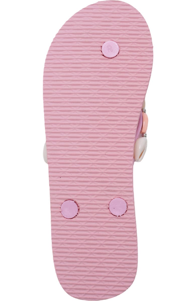 bebe Seashell Flip Flop, Alternate, color, Light Pink