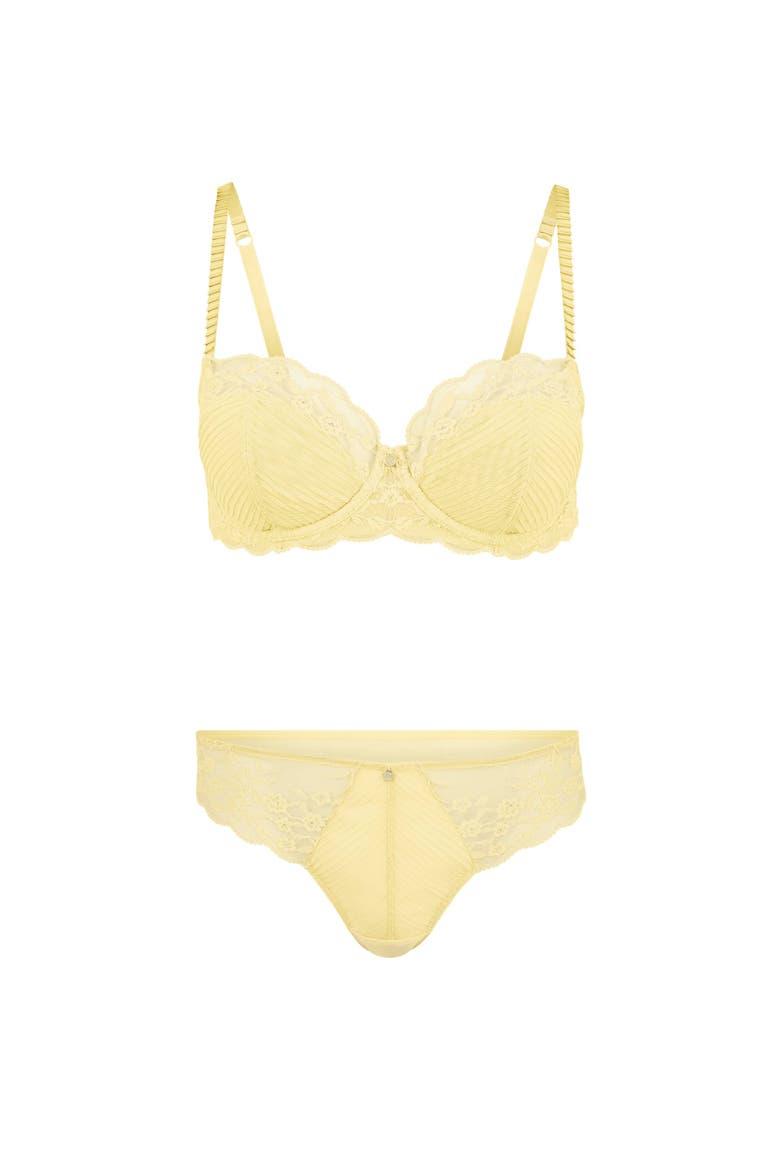 Perla Contour Balconette Bra, Alternate, color, Light yellow