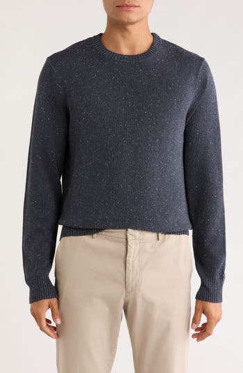 James Campbell Donegal Long Sleeve Sweater In Blue