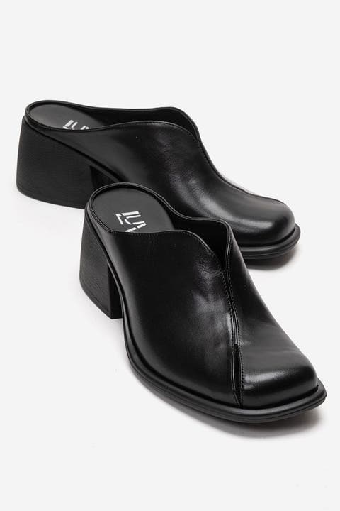 Ardent Leather Block Heel Mule