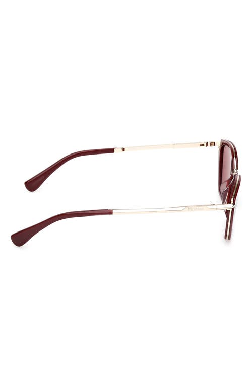 Max Mara Miller 54mm Round Sunglasses In Burgundy
