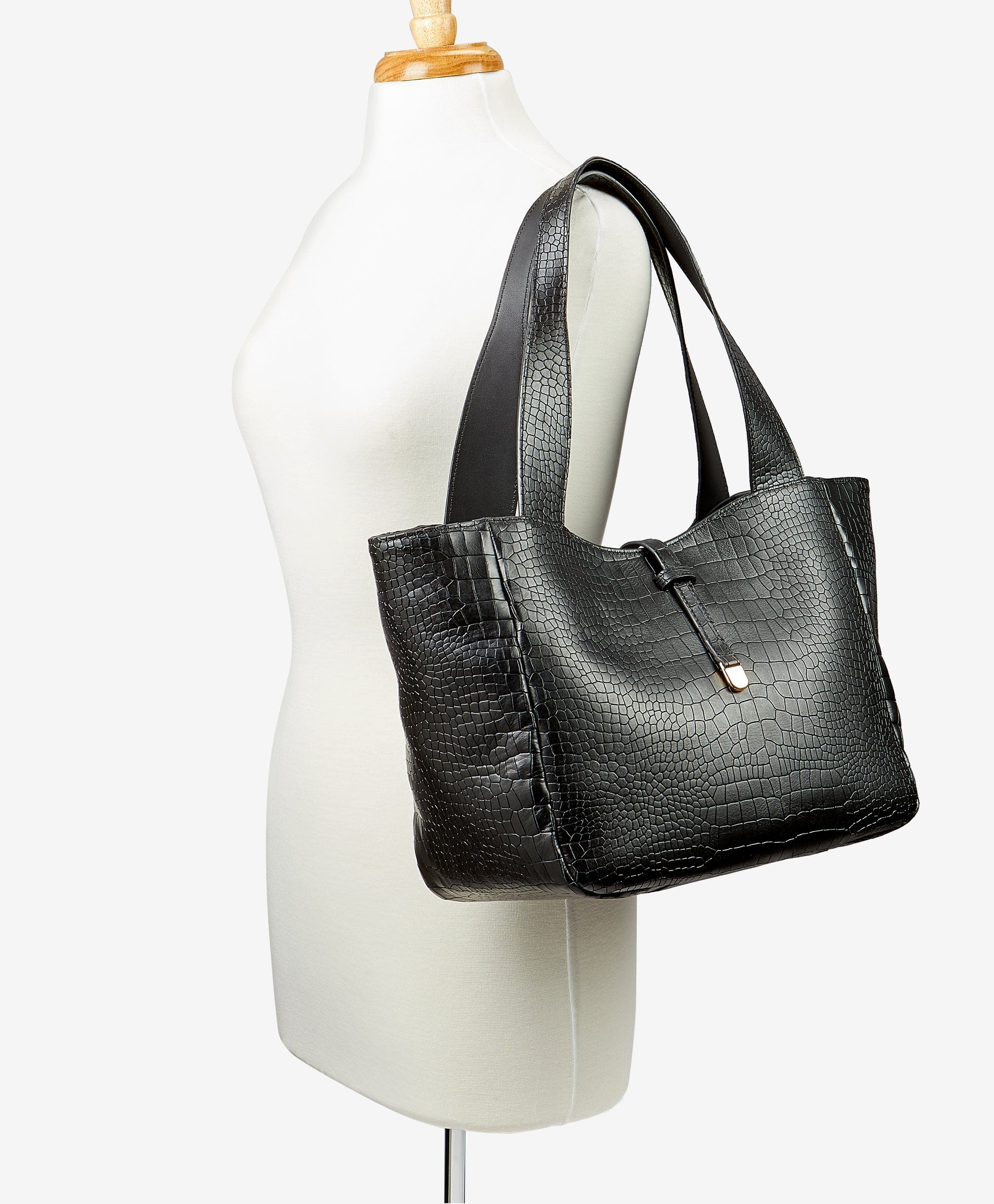 GiGi New York Mercer Tote, Alternate, color, Black