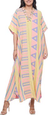 RANEES V-Neck Cotton Caftan