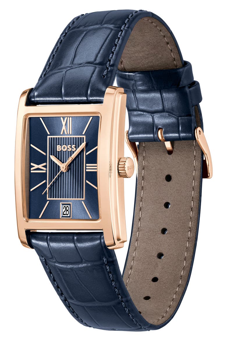 BEAT CLASSIC 3LPDepth Charge監修 オールドスクール Principle Dress Leather Strap Watch, 28mm x 39mm (Men) | Nordstrom