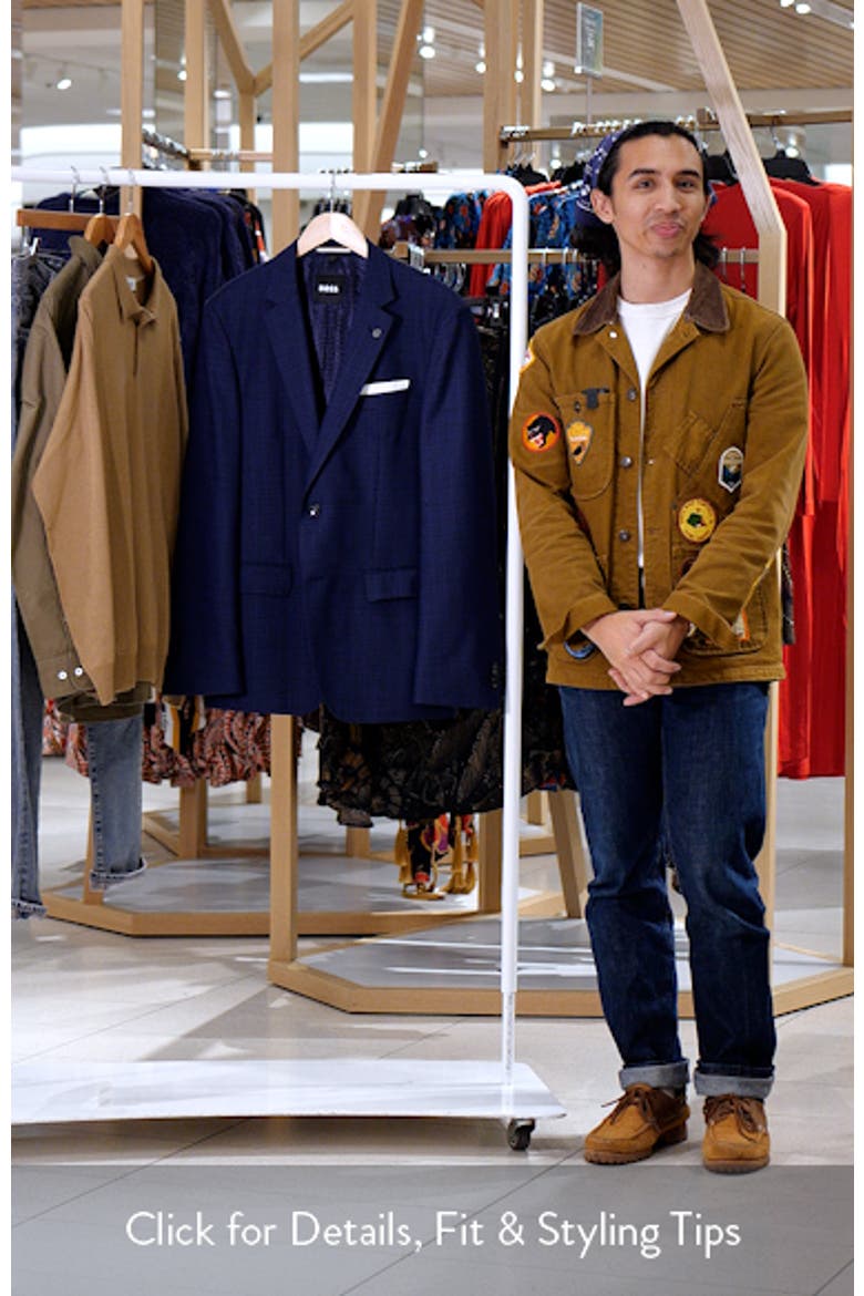 Hutson Navy Mélange Textured Wool Sport Coat video