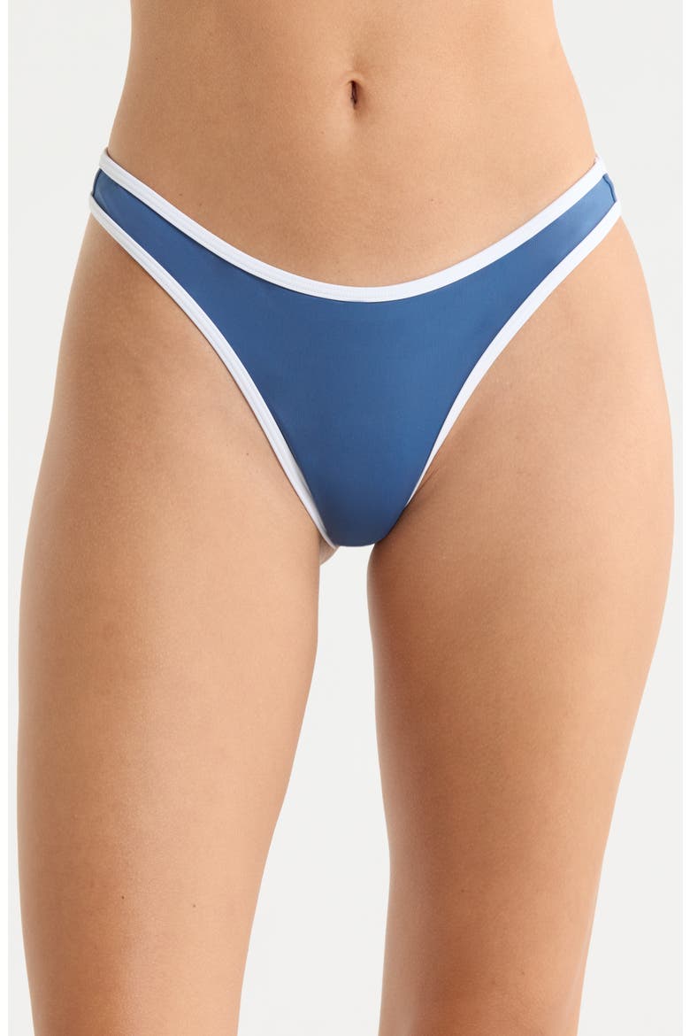 Surf Puff High Leg Bikini Bottoms, Main, color, VINTAGE BLUE