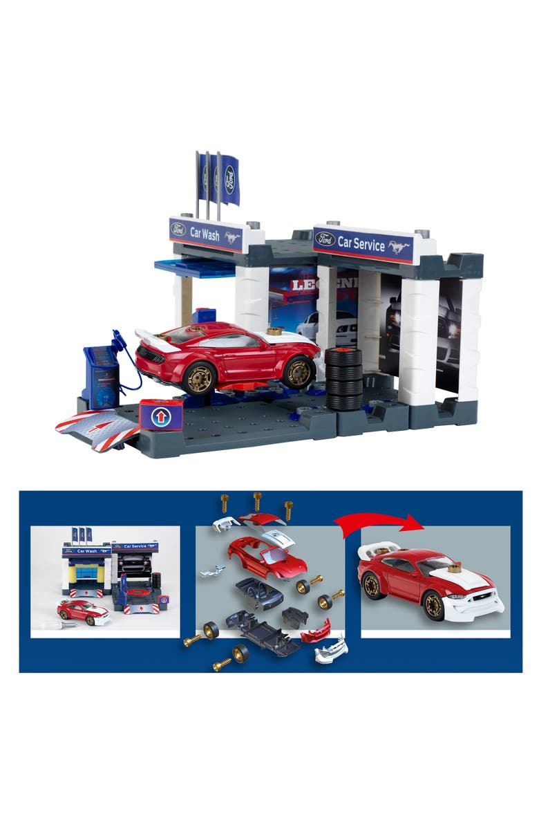 Ford Service Station W/ 2019 Ford Mustang, Alternate, color, Multicolored