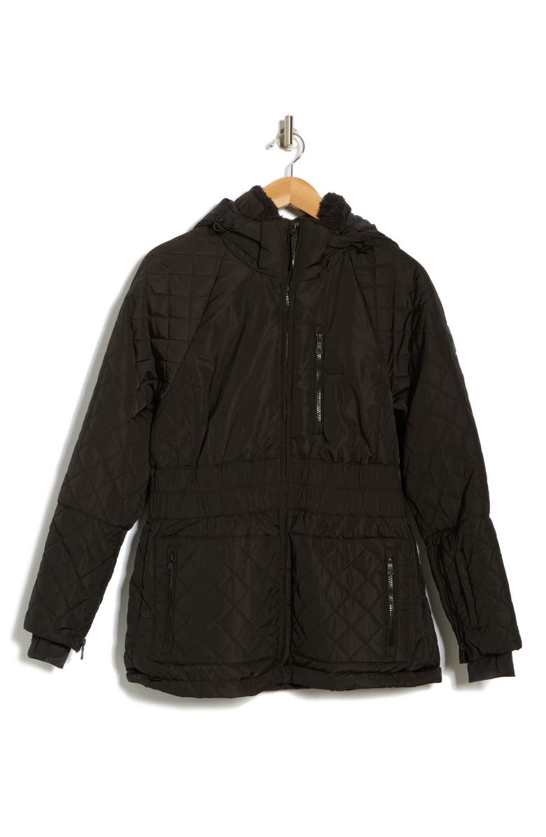 DKNY Quilted Hooded Jacket, Alternate, color,