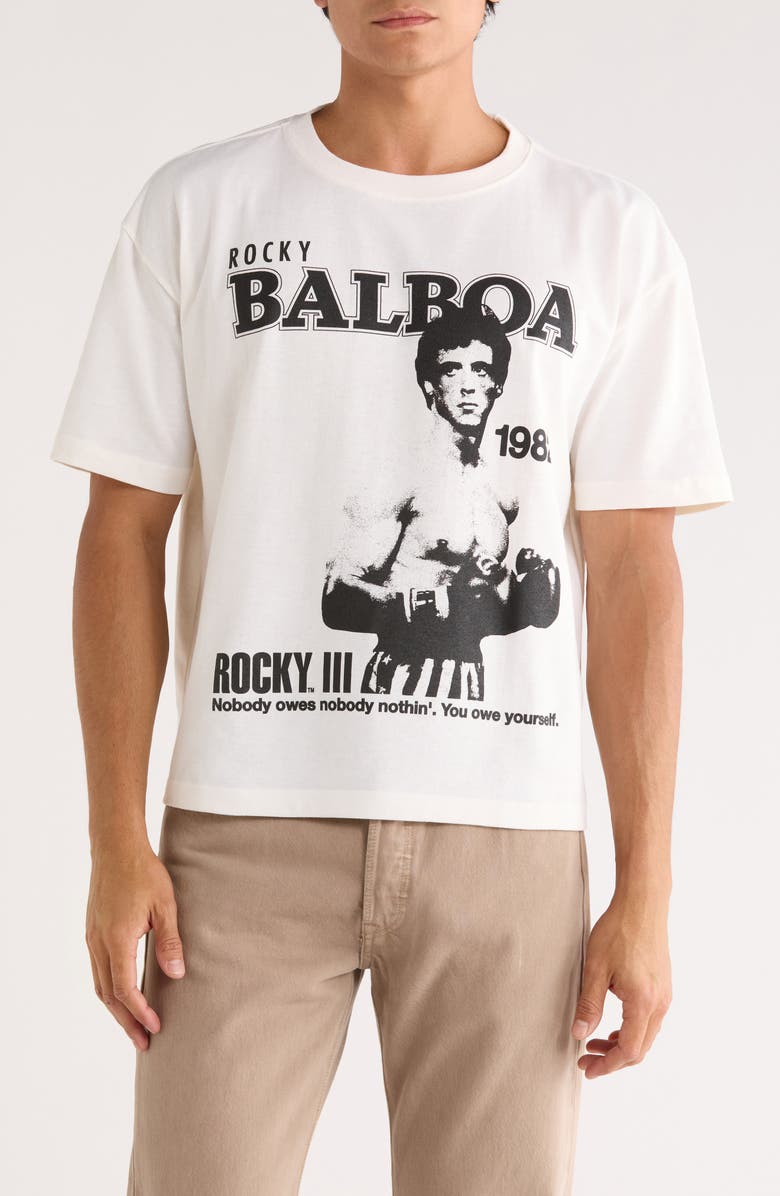 The Forecast Agency Rocky 1982 Graphic T-Shirt, Main, color, Marshmallow