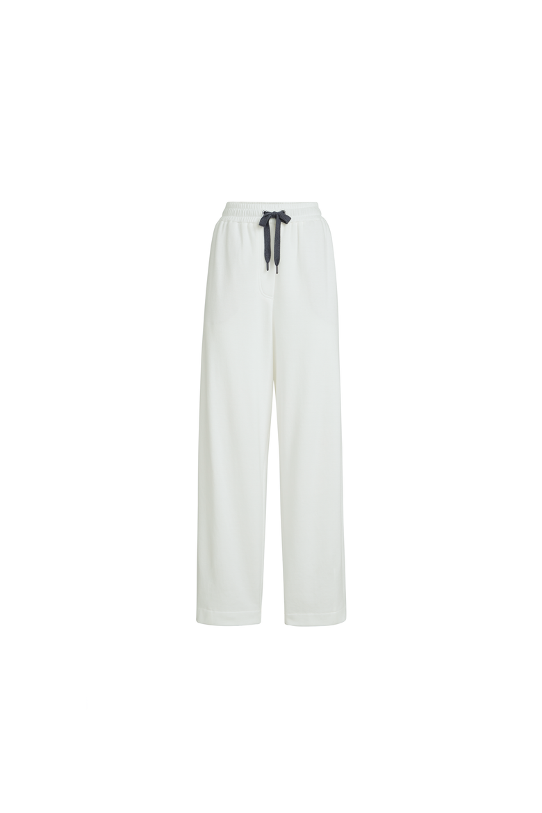 Pique Track trousers, Alternate, color, White